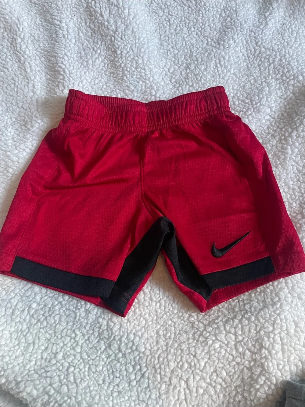 Nike Red Kids Athletic Shorts with Black Accents 2T